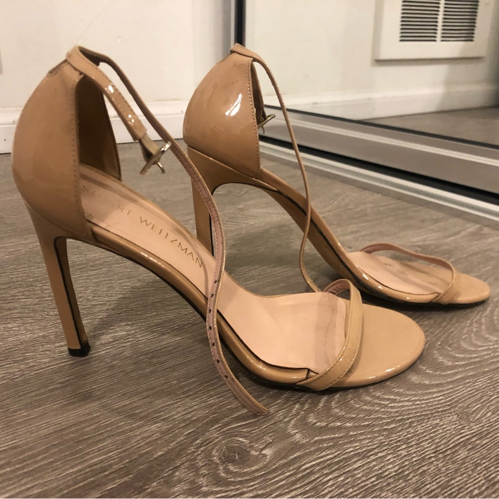 Stuart Weitzman nudistsong tan patent leather 8.5